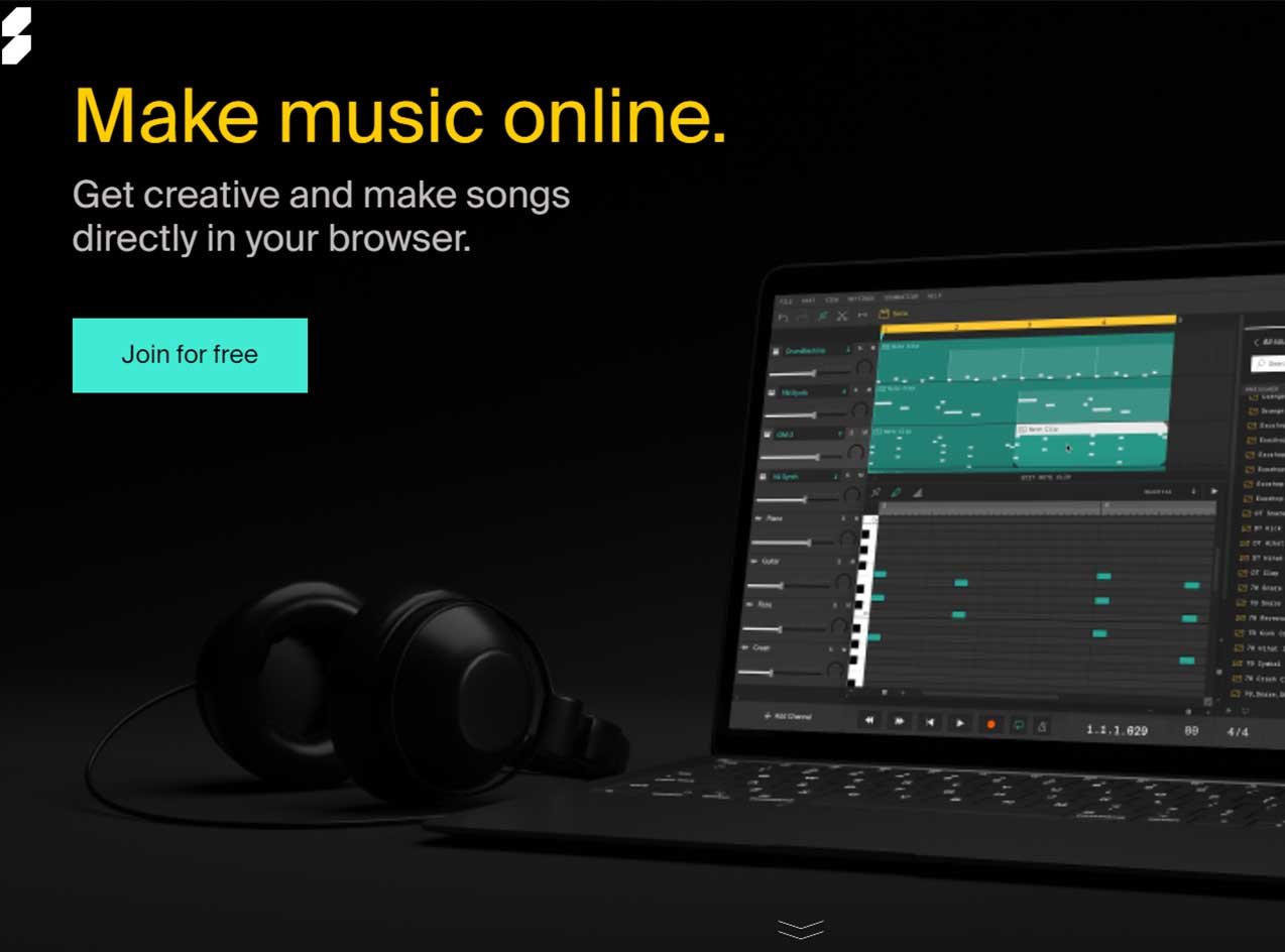 Make your own music  with Soundation